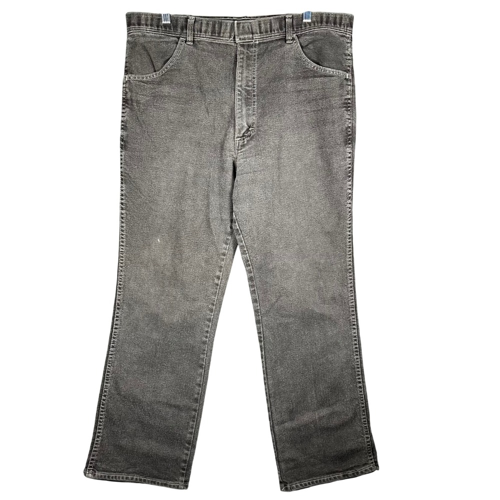 Elite Vintage Jeans Mens 38x30 Black Straight Leg ESP Stretch Made in USA V94783